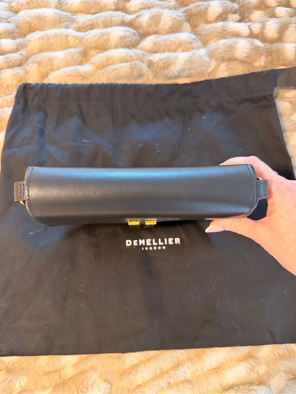 DeMellier Vancouver Small Smooth Black Leather Crossbody NWT